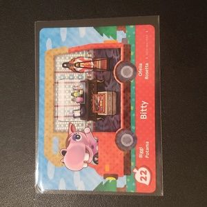 Bitty 22 welcome amiibo RV card animal crossing ACNH Nintendo switch